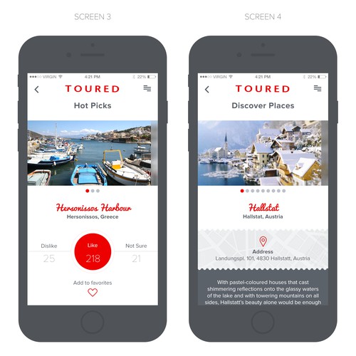 Application design for Travel App