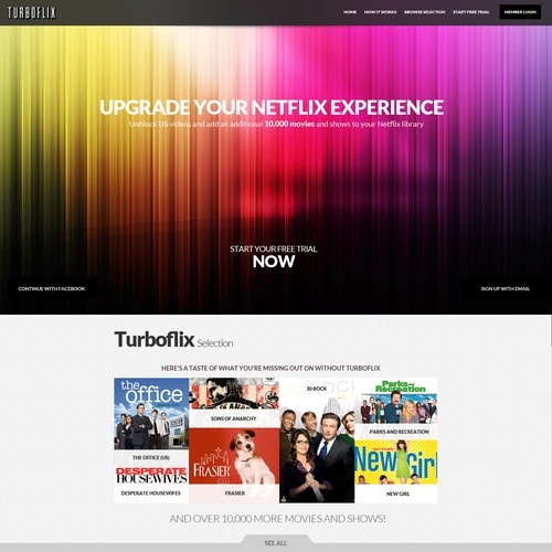 TurboFlix needs a homepage for its premium video streaming service