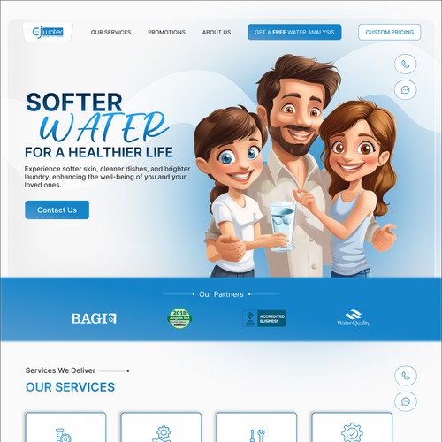 Landing Page for Water Treatment Company