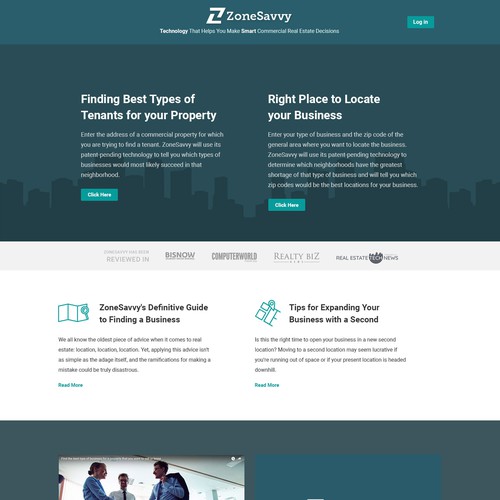 ZoneSavvy Minimal WordPress Design