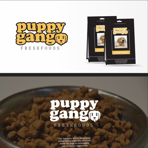 dog food logo and packageing