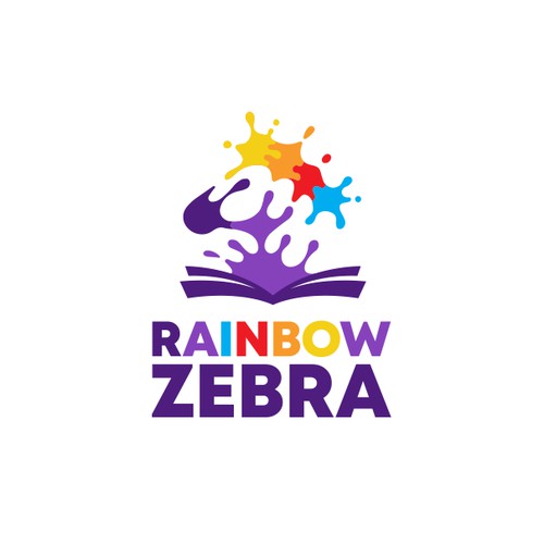 Creative logo for Rainbow Zebra