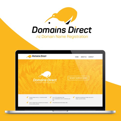 Bold logo for internet domain registration 