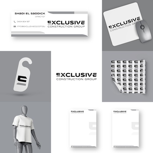 exclusive cunstruction group logo design