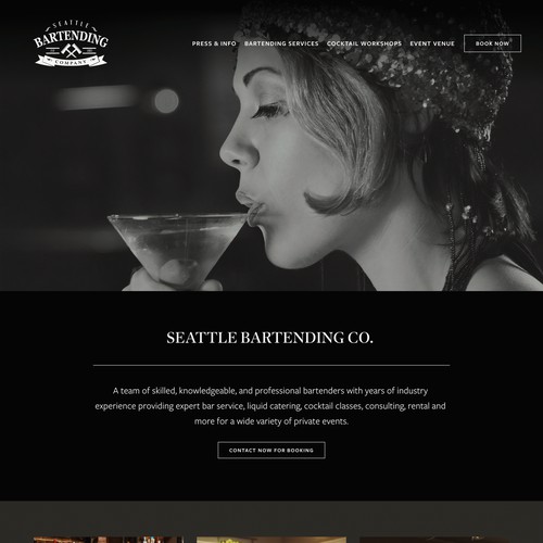 Timeless Website for Mobile Bartending Company