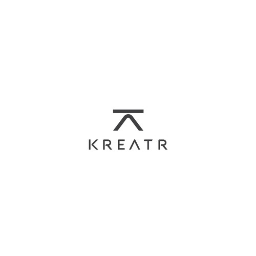 Kreeatr. Clean logo for an innovative creative marketplace.