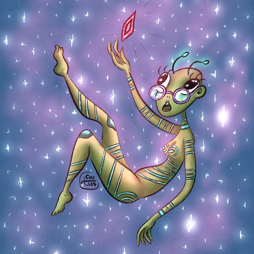 Space alien girl