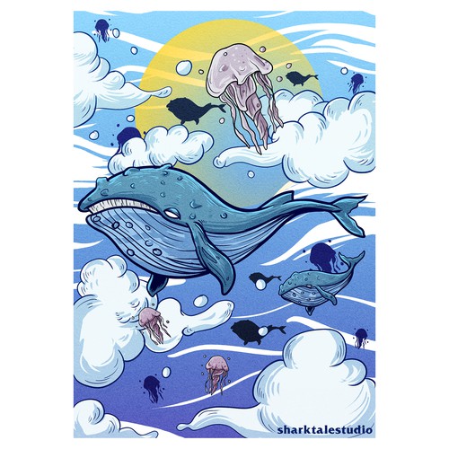 Whale fly high