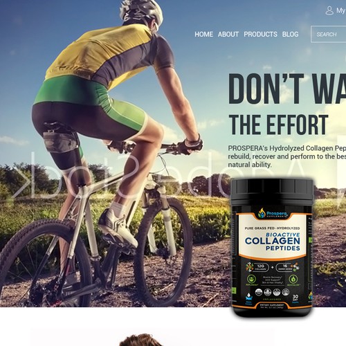 Web Page Design for food supplements 