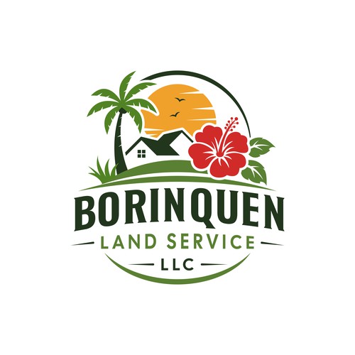 Tropical Landscaping Logo Design | IOutdoor Brand Identity