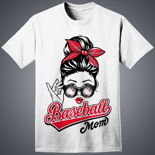 Baseball Mom T-shirt design