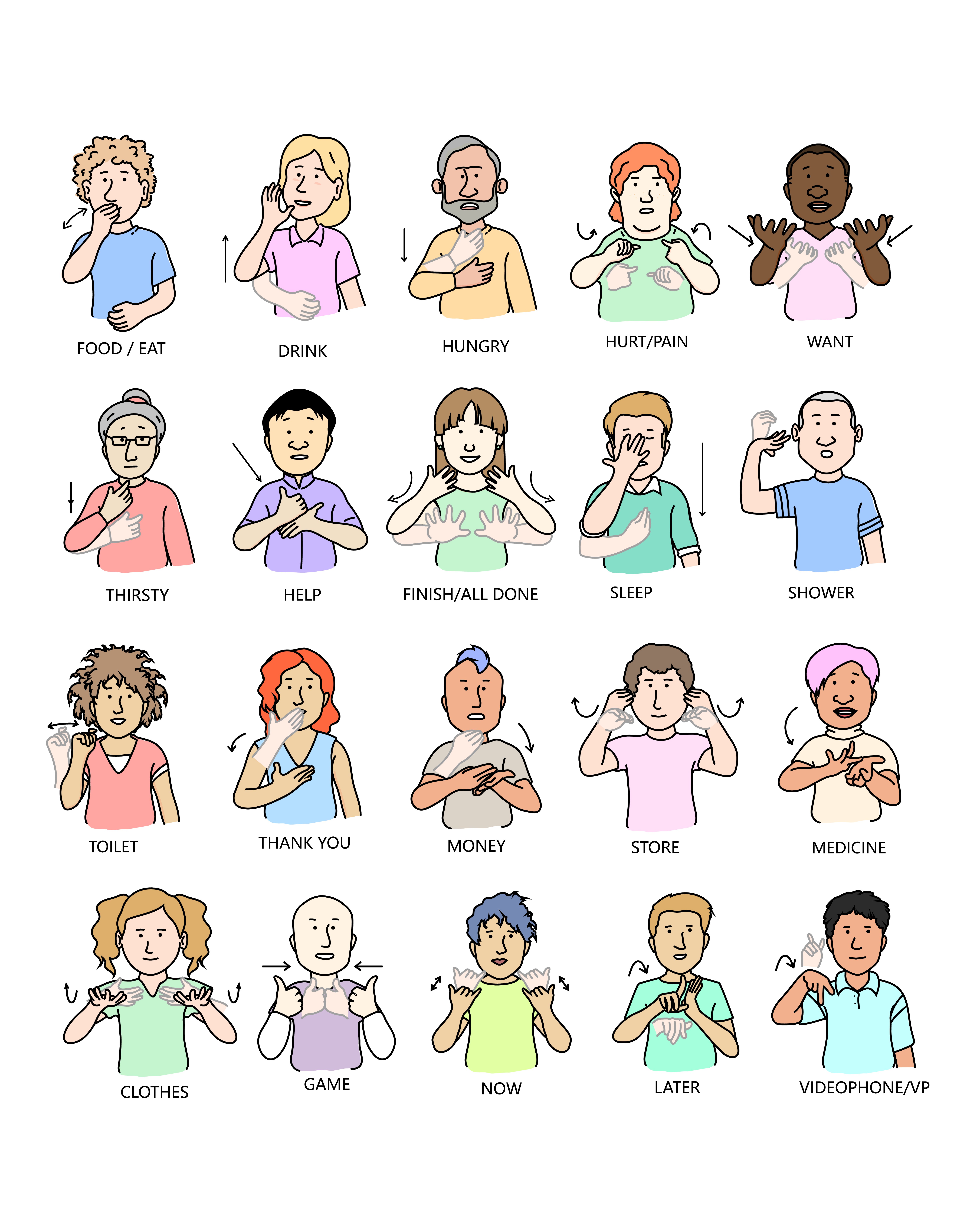 Help change lives with American Sign Language illustrations