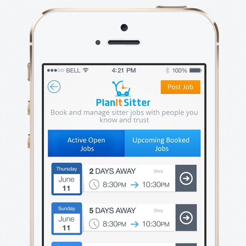 Redesign iOS Mobile App for PlanIt Sitter