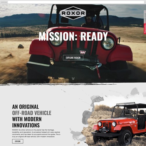 2017 Mahindra ROXOR Website Design