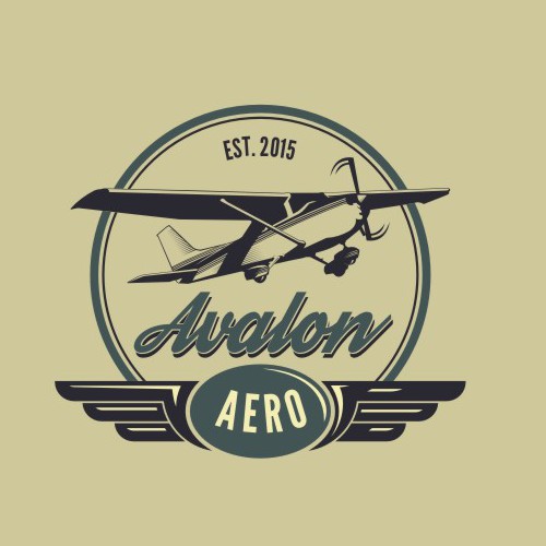 Create a logo that captures the classic/vintage feeling from the early days of aviation