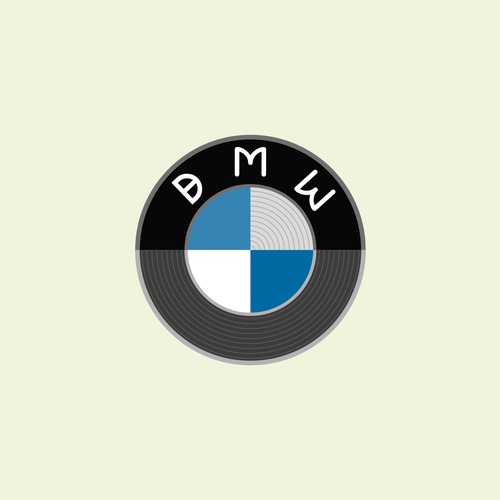 BMW logo with a Bauhaus treatment