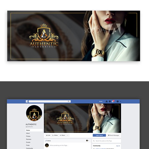 Сlassy design for social media page