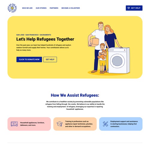 Website of the charity foundation helping Ukrainian refugees.