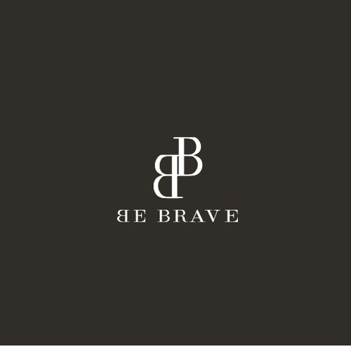 Logo design ''Be brave'', luxury and fashion.