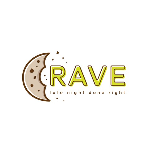 Late Night Cookie Delivery Service Logo Concept