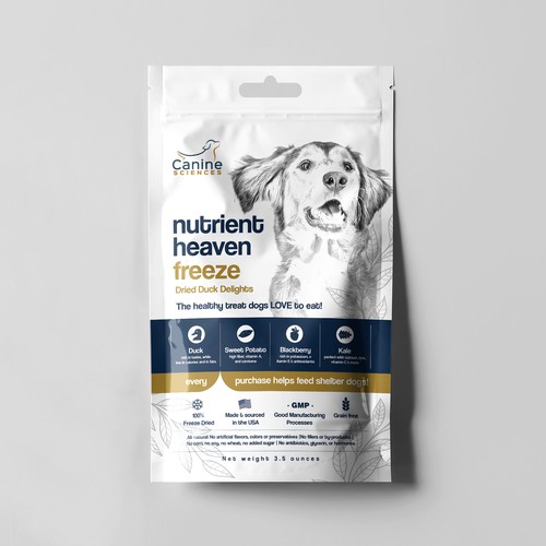 The world's most delicious and nutritious dog treat needs a package design!