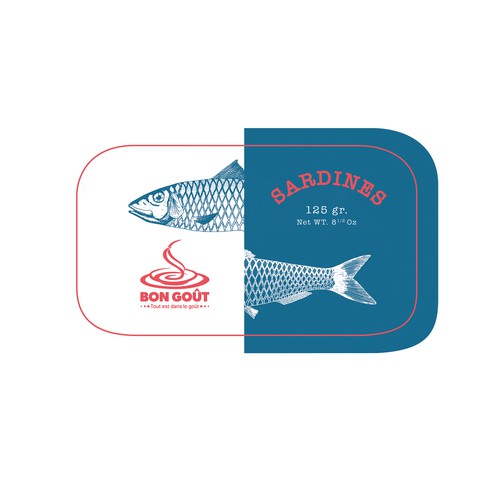 Sardines can sticker