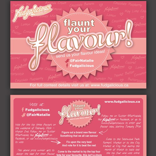 Flaunt Your Flavour! Create a Postcard for a fudgalicious Flavour Contest!