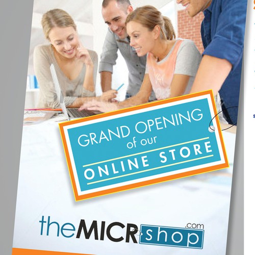 Flyer for the online store opening