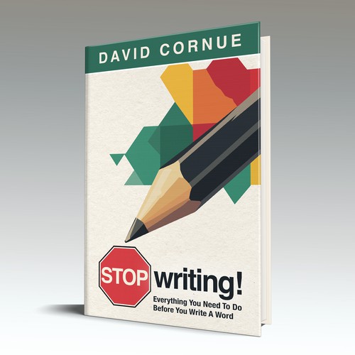 Bold graphic on the cover of a book about writing