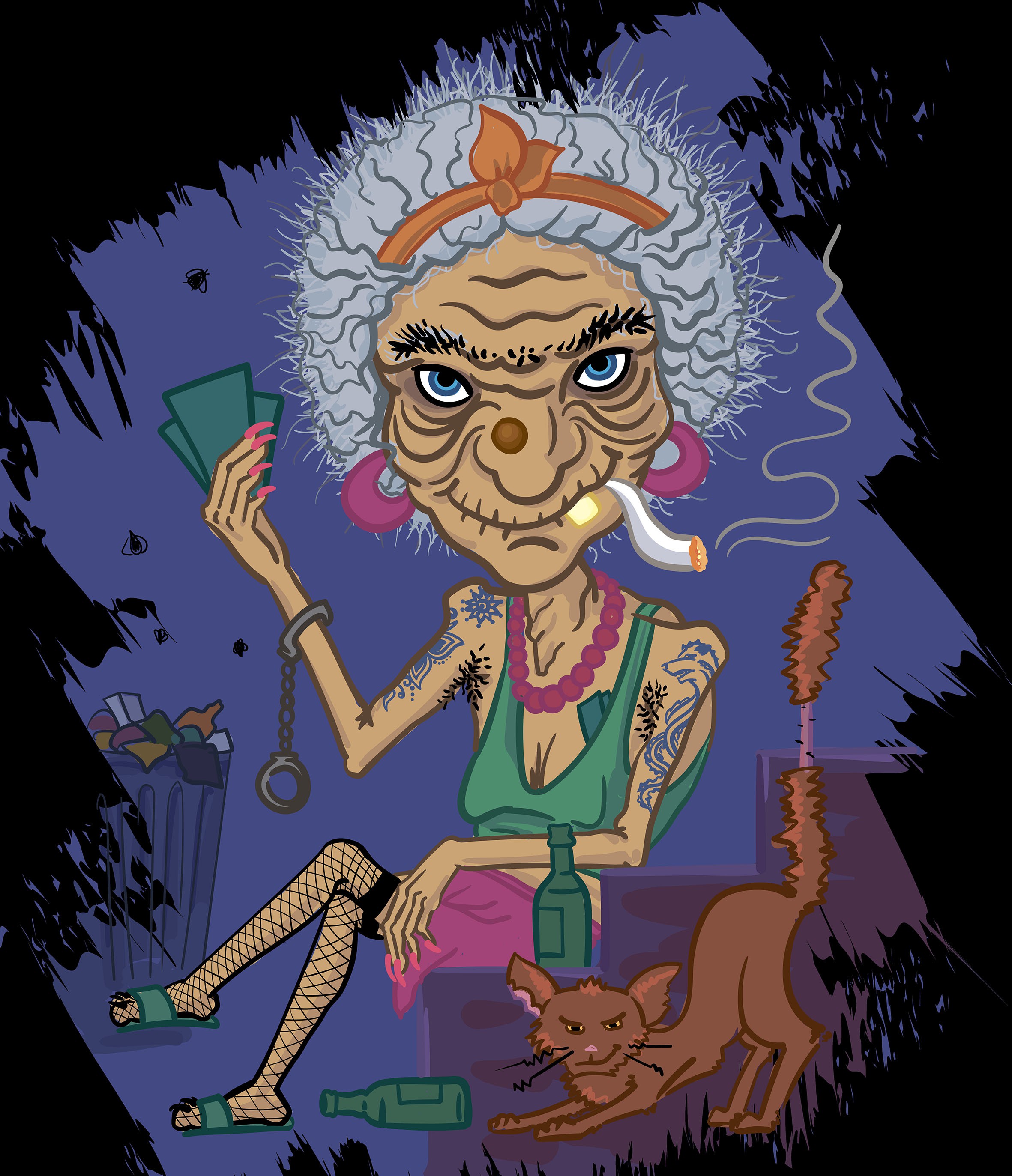 Create a set of vector images for our adult party game.