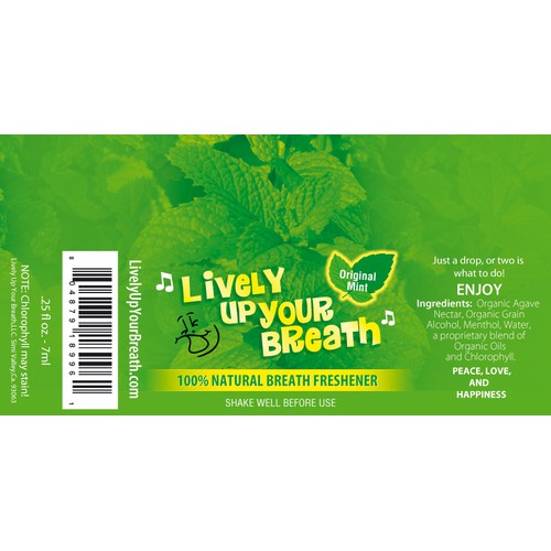 Lively Up Your Breath wants a new product label 