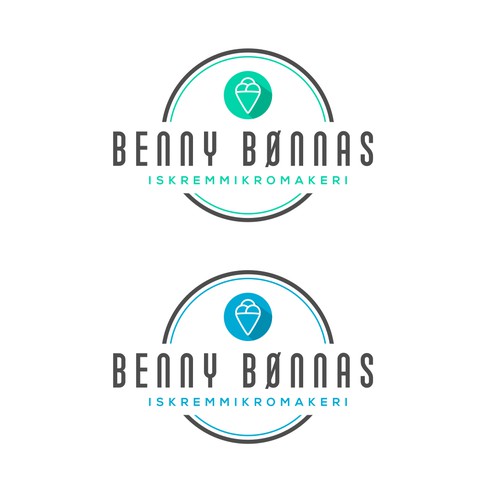 Simple logo design for an ice cream place