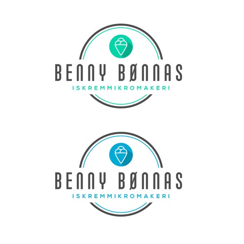 Simple logo design for an ice cream place