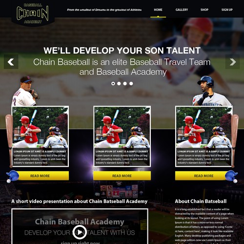 Elite Baseball Academy Layout