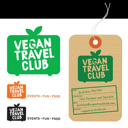Logo / business card concept Vegan Travel Club