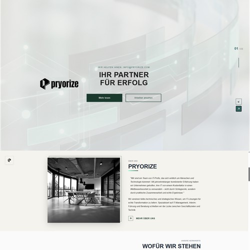 Landing Page for 1st impression