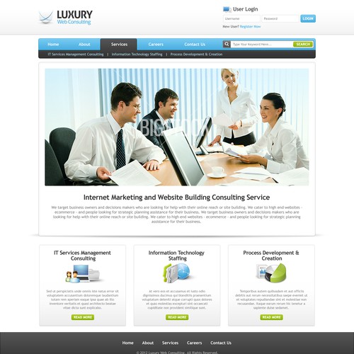 New website design wanted for Luxury Web Consulting