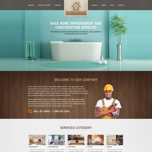 Home Page Design For Race Home Improvement 