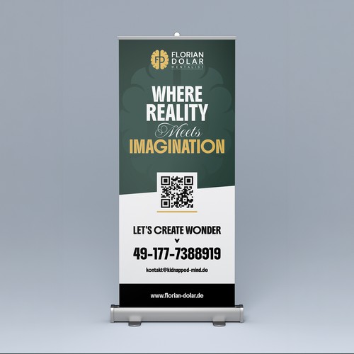 Roll-Up Banner Design for Professional Mentalist / Mind Reader Brand