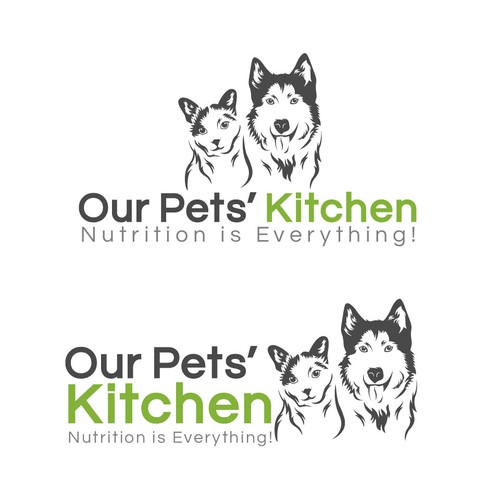 Logo concept for Our Pets' Kitchen.