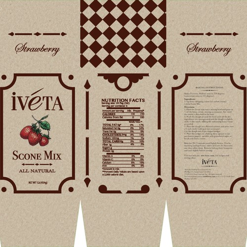 Create a package for great-tasting, organic scone mixes