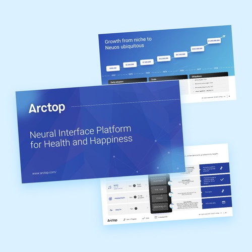 Slides design concept for Arctop