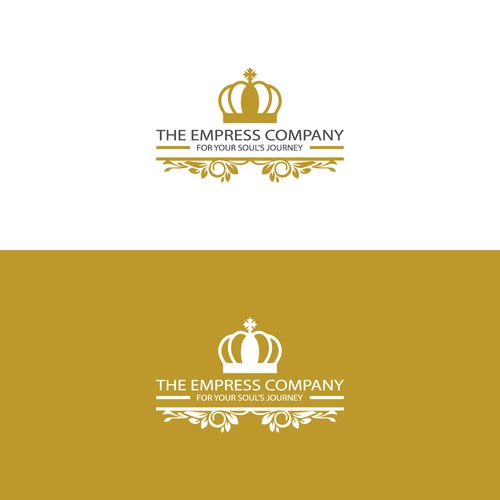 Golden queen crown logo