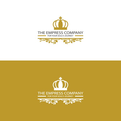 Golden queen crown logo