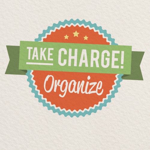 Create a clean, simple logo design for Take Charge! Organize.