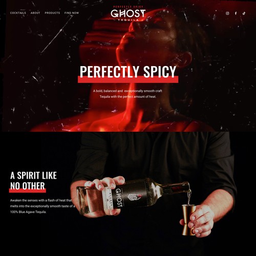 Web Design for Craft Tequila Brand