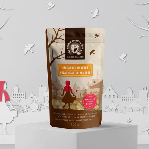 Logo, package and illustrations for sugar roasted nuts company
