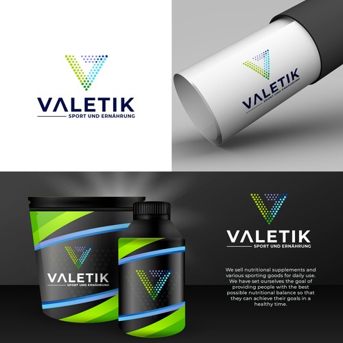 Logo for healthy sports and nutrition products