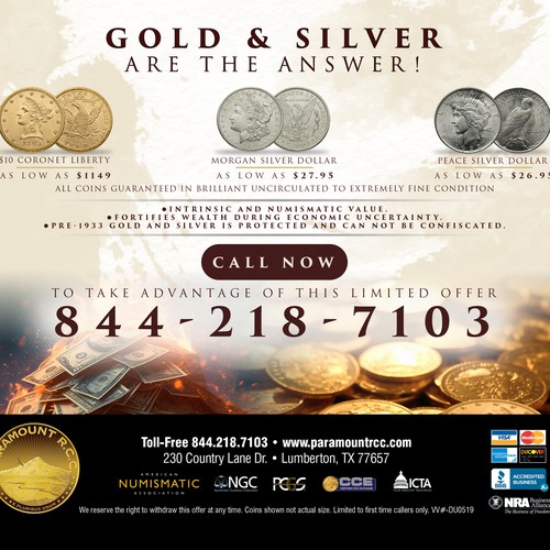 Rare Coins Poster Design