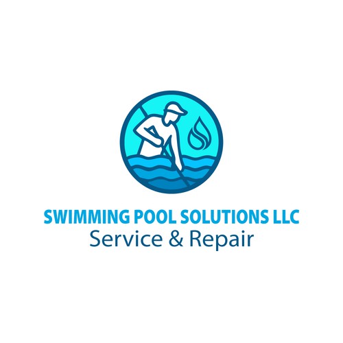 Swimming Pool Solutions LLC Logo Design